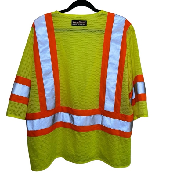 Body Guard Yellow & Orange Safety Vest w/ Reflective Strips. Size L/ XL - Picture 4 of 7